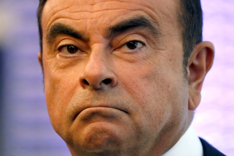FILE PHOTO - Carlos Ghosn, Chairman and CEO of the Renault-Nissan Alliance, attends a news conference to unveil Renault next mid-term strategic plan in Paris