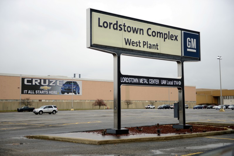 FILE PHOTO: A view of the entrance to the West Plant of the General Motors Lordstown Complex assembly plant in Warren