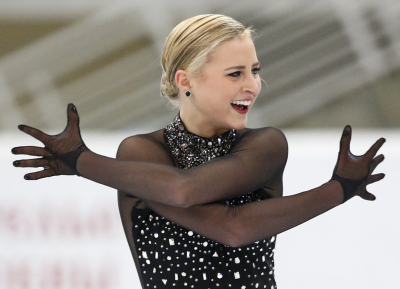 FILE PHOTO: Ashley Cain of the U.S. performs during the ladies short program at the Rostelecom Cup ISU Grand Prix of Figure Skating in Moscow