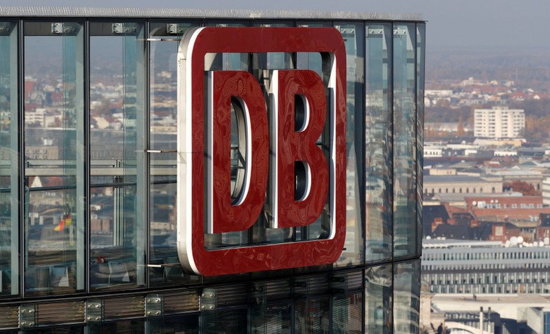 FILE PHOTO: The headquarters of German rail operator Deutsche Bahn is pictured in Berlin