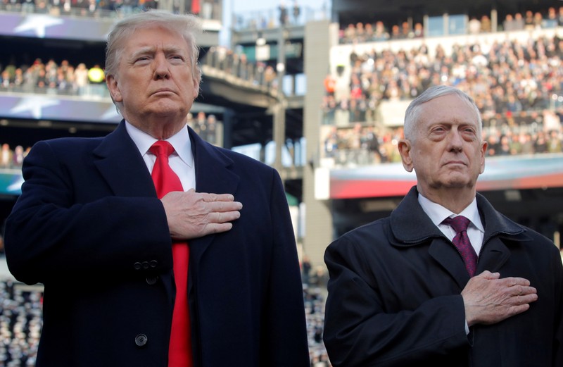 FILE PHOTO: U.S. President Trump and U.S. Defense Secretary Mattis attend the 119th U.S. Army-Navy football game in Philadelphia