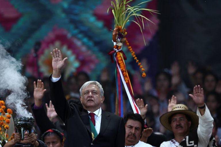 Mexico’s new president takes aim at violence during first day in office