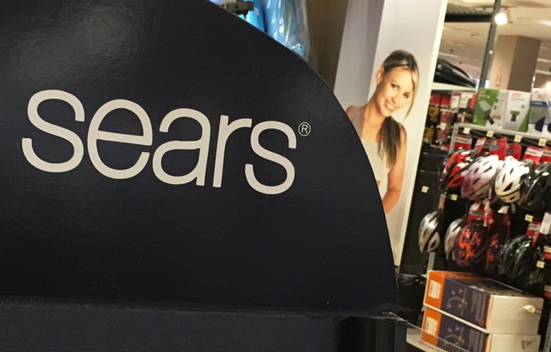 A Sears logo is seen inside a department store in Garden City, New York