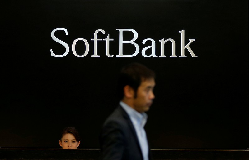 FILE PHOTO - The logo of SoftBank Group Corp is seen at the company's headquarters in Tokyo