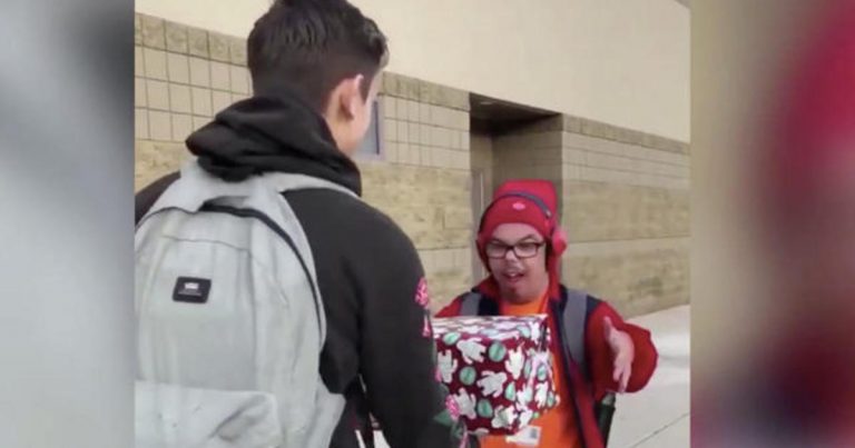 Teen buys gift for classmate with special needs, gets priceless reaction