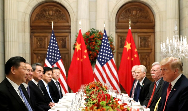 FILE PHOTO: U.S. President Donald Trump and Chinese President Xi Jinping meet after the G20 in Buenos Aires