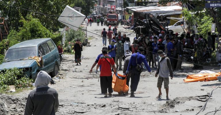 Tsunami strikes Indonesian coast, leaving dozens dead and nearly 600 injured