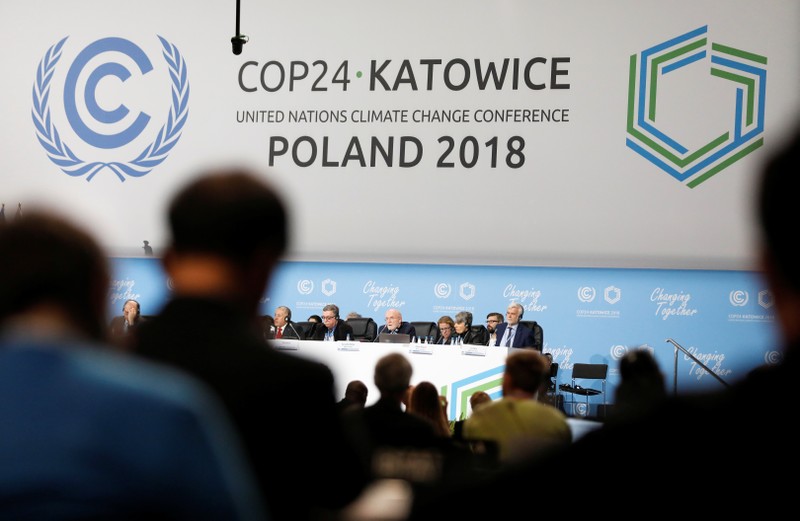 Participants take part in plenary session during COP24 in Katowice