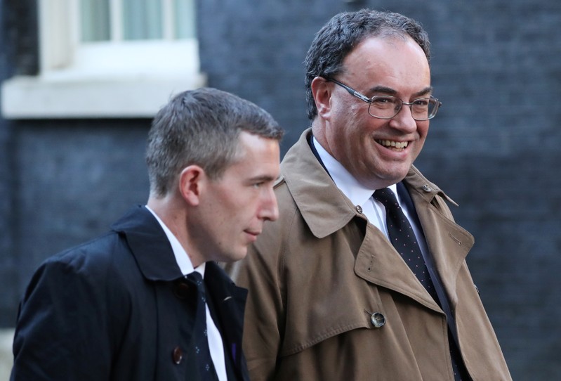 Andrew Bailey, Chief Executive of the Financial Conduct Authority leaves 11 Downing Street in London