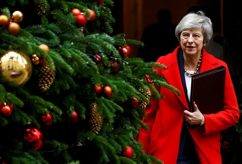 Britain's Prime Minister Theresa May leaves 10 Downing Street, London