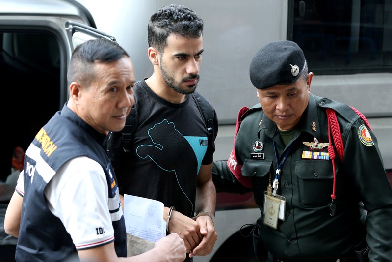 FILE PHOTO: Hakeem Al Araibi, a former member of Bahrain's national soccer team who holds a refugee status in Australia arrives at court in Bangkok