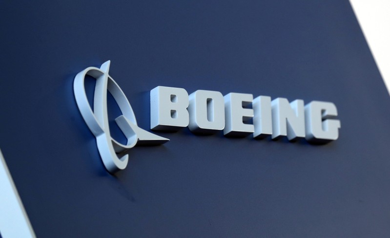 FILE PHOTO: Boeing logo LABACE in Sao Paulo