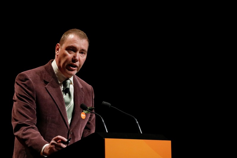 FILE PHOTO - Jeffrey Gundlach, CEO of DoubleLine Capital LP, presents during the 2018 Sohn Investment Conference in New York