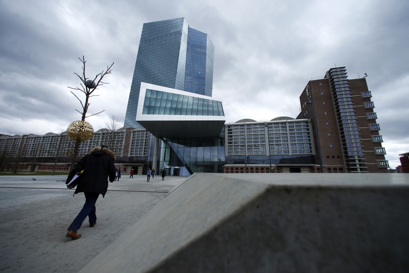 European Central Bank (ECB) headquarters building is seen in Frankfurt