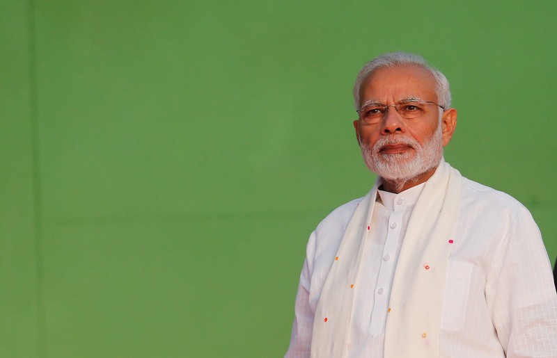 FILE PHOTO: India's Prime Minister Narendra Modi attends the Vijaya Dashmi, or Dussehra, festival celebrations in the old quarter of Delhi