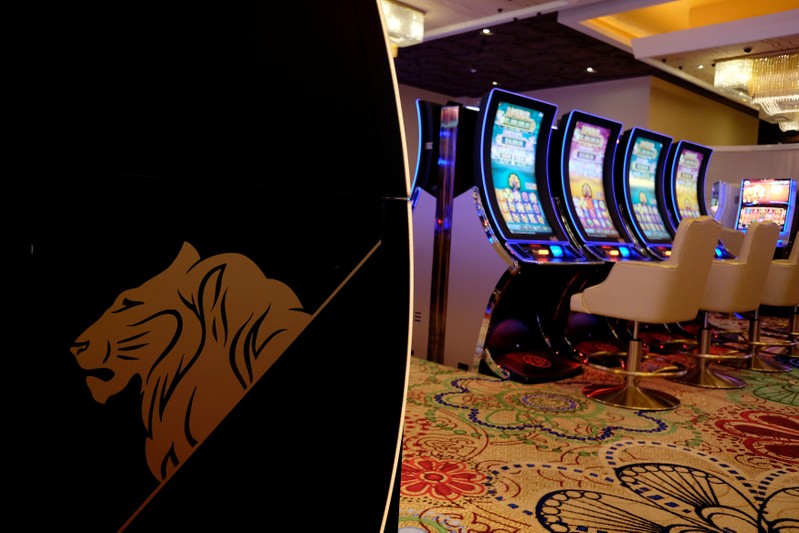 Gaming machines are seen at the casino of MGM Cotai in Macau