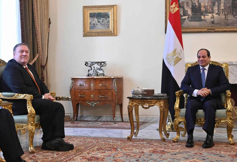 U.S. Secretary of State Mike Pompeo meets with Egyptian President Abdel Fattah al-Sisi in Cairo