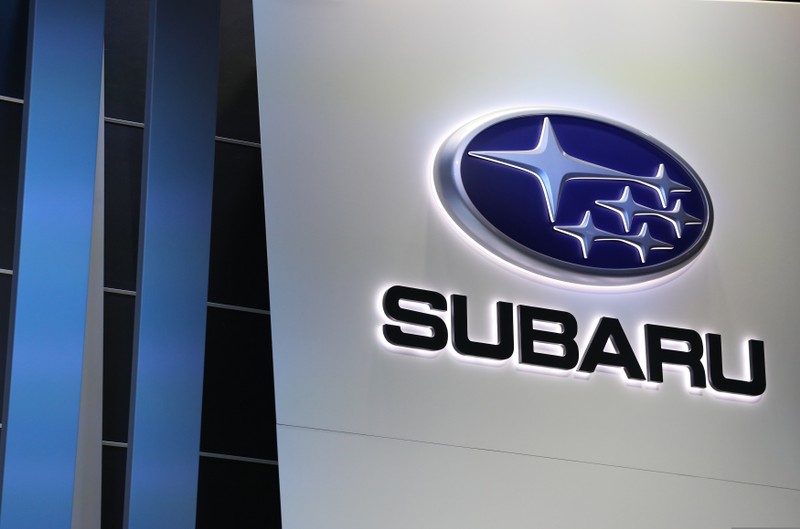 FILE PHOTO - Subaru logo is displayed at the North American International Auto Show in Detroit, Michigan