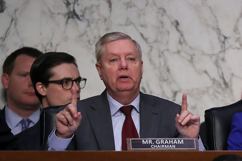 Graham chairs Senate Judiciary Committee hearing on Barr nomination to be U.S. attorney general on Capitol Hill in Washington