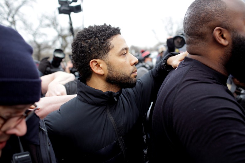 Jussie Smollett exits Cook County Department of Corrections after posting bail in Chicago