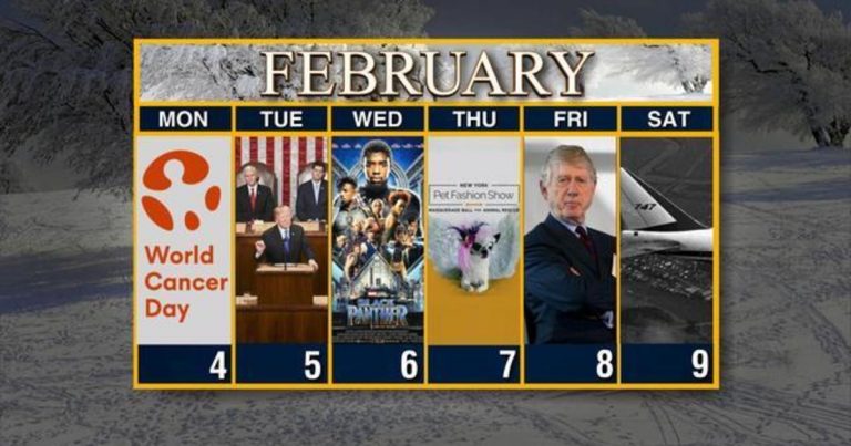 Calendar: Week of February 4