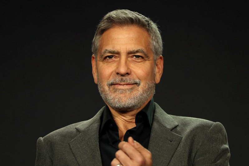 Actor, executive producer, and director George Clooney speaks on a panel for the Hulu series 