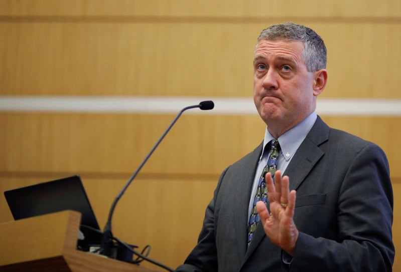 St. Louis Federal Reserve Bank President James Bullard speaks at a public lecture in Singapore