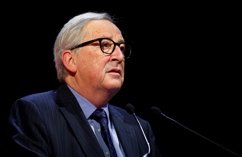 EU Commission President Juncker delivers a speech at the opening of the EU Industry Days 2019 in Brussels