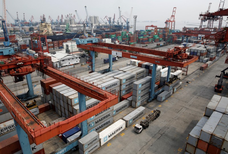 A general view of the Tanjung Priok Port in Jakarta,