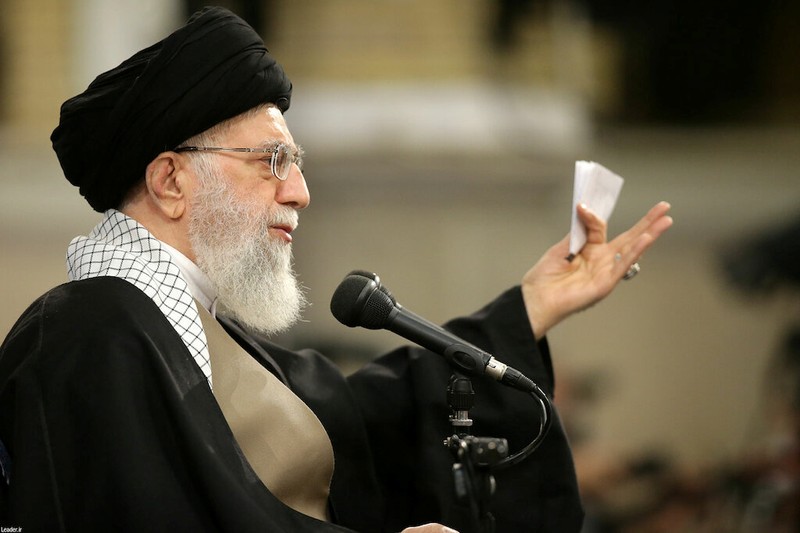 Iran's Supreme Leader Ayatollah Ali Khamenei meets with people of Qom, in Teheran