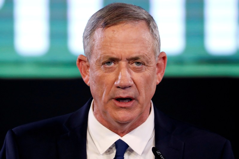 FILE PHOTO: Benny Gantz, a former Israeli armed forces chief and head of Israel Resilience party, delivers his first political speech at the party campaign launch in Tel Aviv, Israel