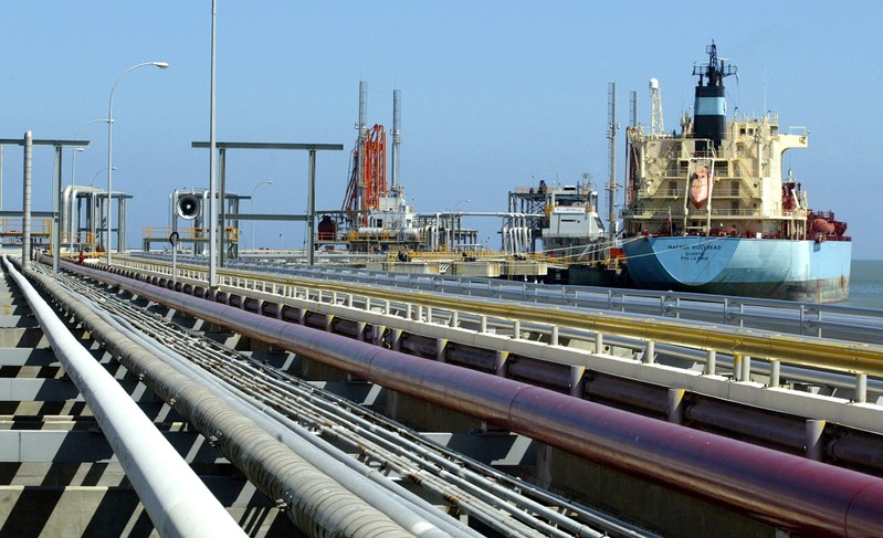 FILE PHOTO: An oil tanker is seen at Jose refinery cargo terminal in Venezuela in this undated file photo