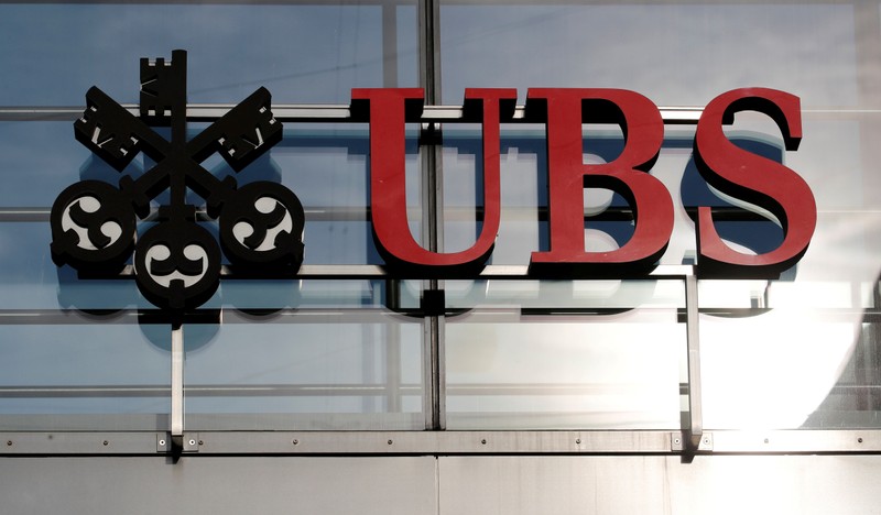 FILE PHOTO: Logo of Swiss bank UBS is seen in Zurich