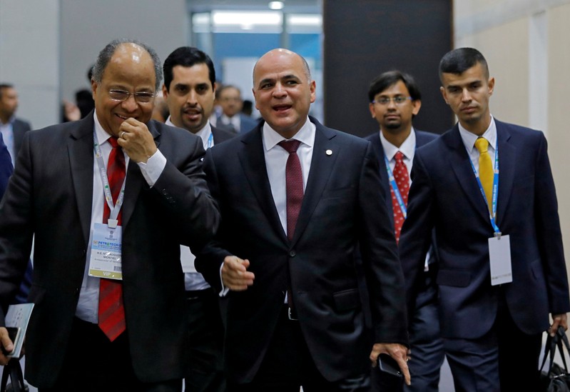 FILE PHOTO: Venezuela's Oil Minister and President of Venezuelan state-run oil company PDVSA Manuel Quevedo arrives to attend the Petrotech conference in Greater Noida