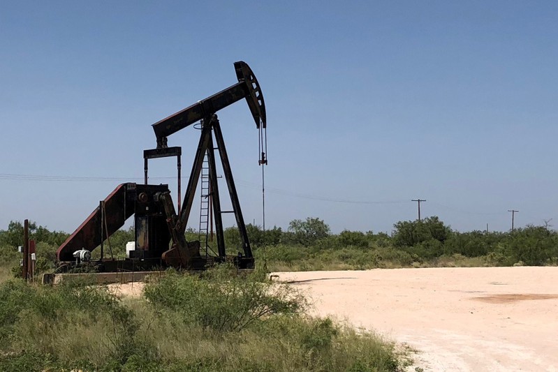 FILE PHOTO: A pumpjack is shown outside Midland-Odessa area in the Permian basin in Texas