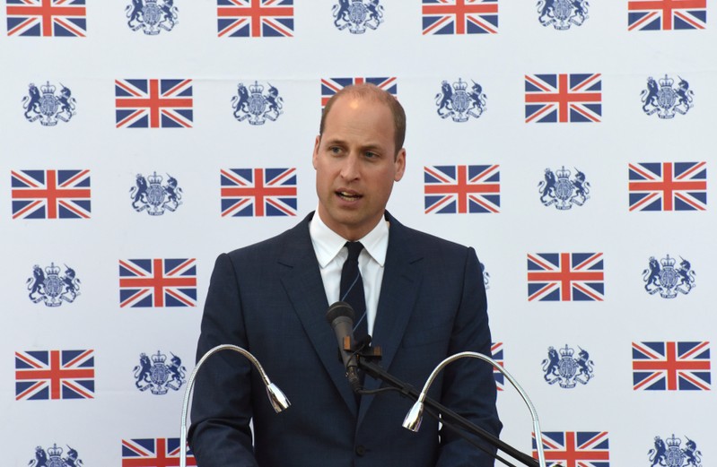 FILE PHOTO - Britain's Prince William speaks during a reception at the British Consulate General in Jerusalem