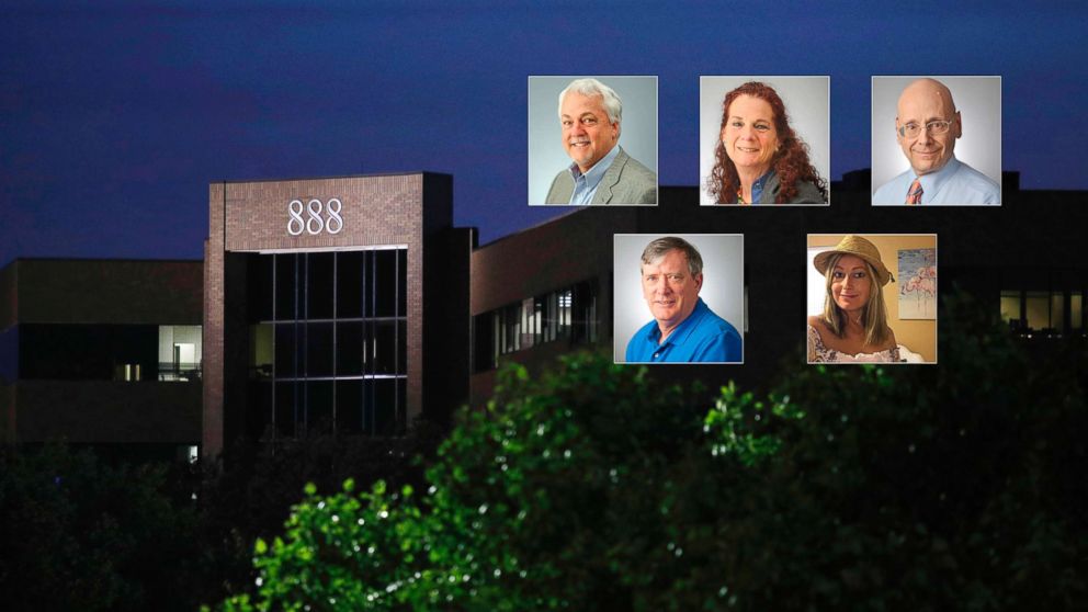 A building housing The Capital Gazette newspaper's offices is seen at dawn, June 29, 2018, in Annapolis, Md. Rob Hiaasen, Wendi Winters, Gerald Fischman, John McNamara and Rebecca Smith were victims in the shooting at The Capital Gazette newspaper, June 28, 2018.