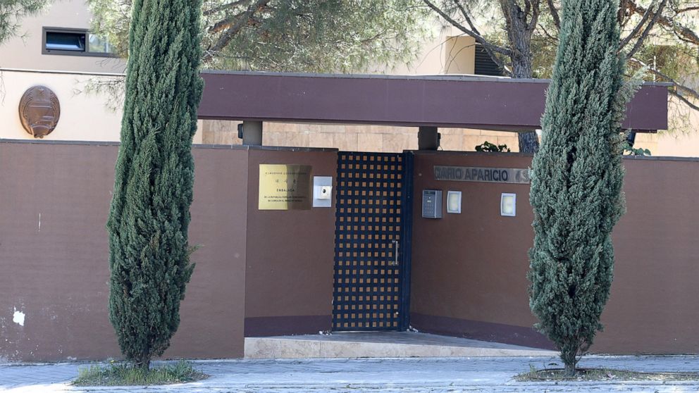 An outside view of the Embassy of North Korea in Madrid, Spain, March 27, 2019.