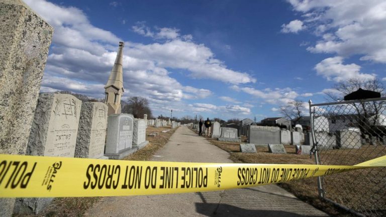 Dozens of headstones at Jewish cemetery defaced with swastikas, anti-Semitic messages