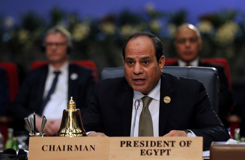 FILE PHOTO: Egyptian President Abdel Fattah al-Sisi attends Arab league and EU summit, in Sharm el-Sheikh