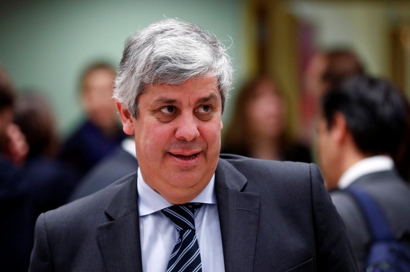 Eurogroup President Centeno attends a eurozone finance ministers meeting in Brussels