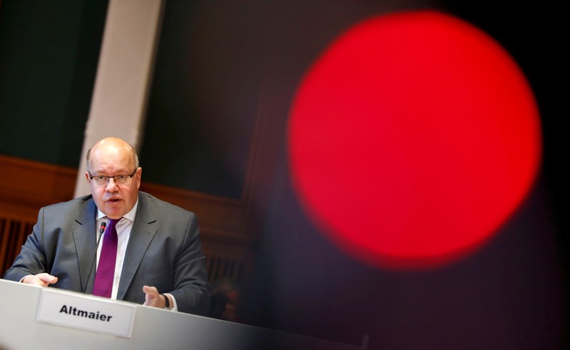 FILE PHOTO: German Economy Minister Peter Altmaier presents the national industry strategy for 2030 during a news conference in Berlin