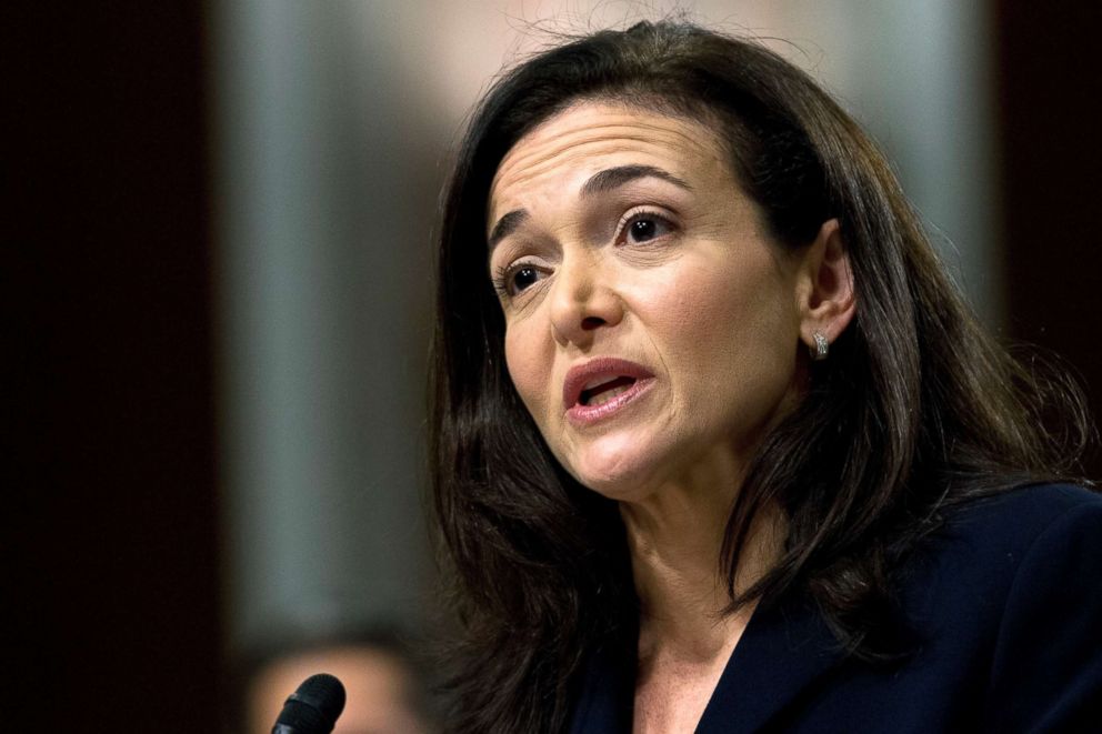 Facebook COO Sheryl Sandberg testifies before the Senate Intelligence Committee hearing on Capitol Hill in Washington, Sept. 5, 2018.