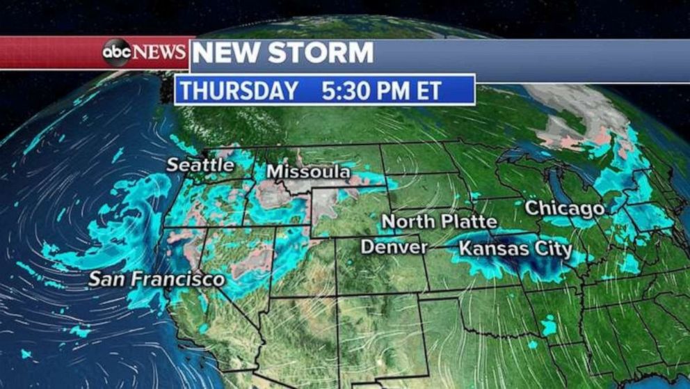 A new storm will move into the Plains on Thursday.