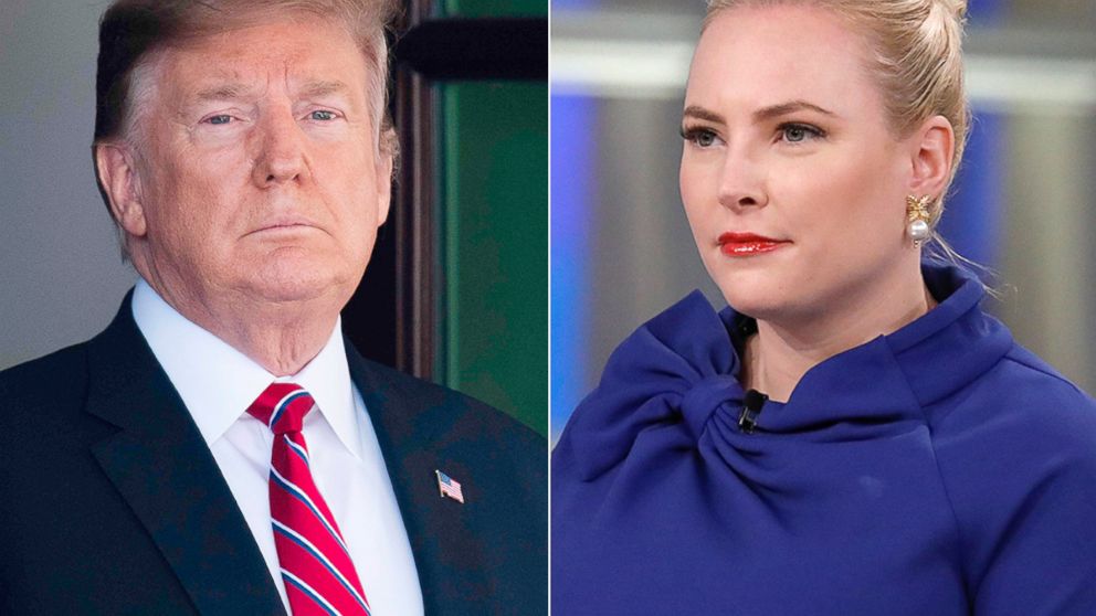 President Donald Trump waits to welcome Brazilian President Jair Bolsonaro to the White House, March 19, 2019. Meghan McCain on "The View."