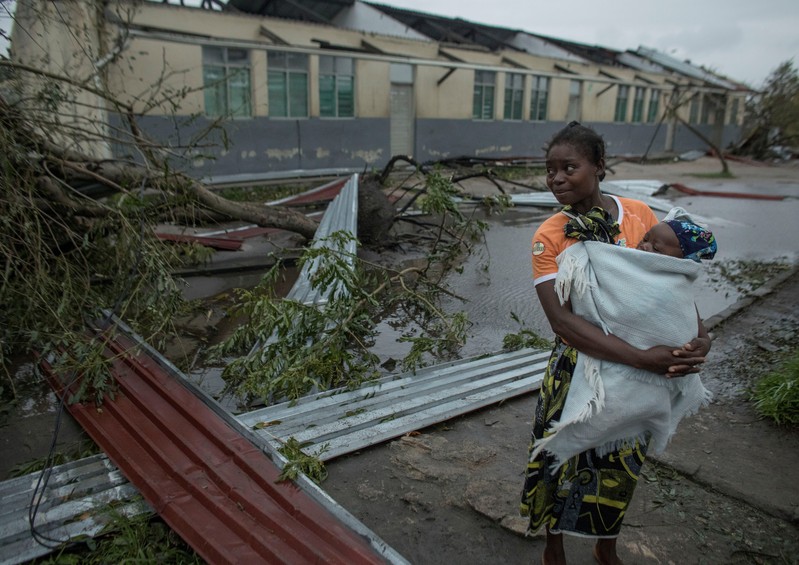 The aftermath of the Cyclone Idai is pictured in Beira
