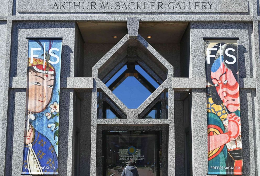 An entrance to the Arthur M. Sackler Gallery is seen in Washington, D.C., March 26, 2019.