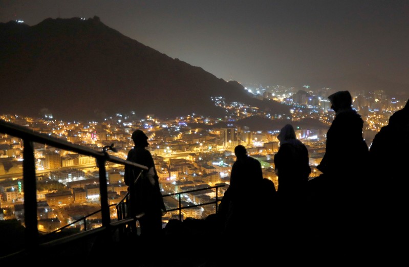 Muslim pilgrims visit Mount Al-Noor, in the holy city of Mecca Saudi Arabia