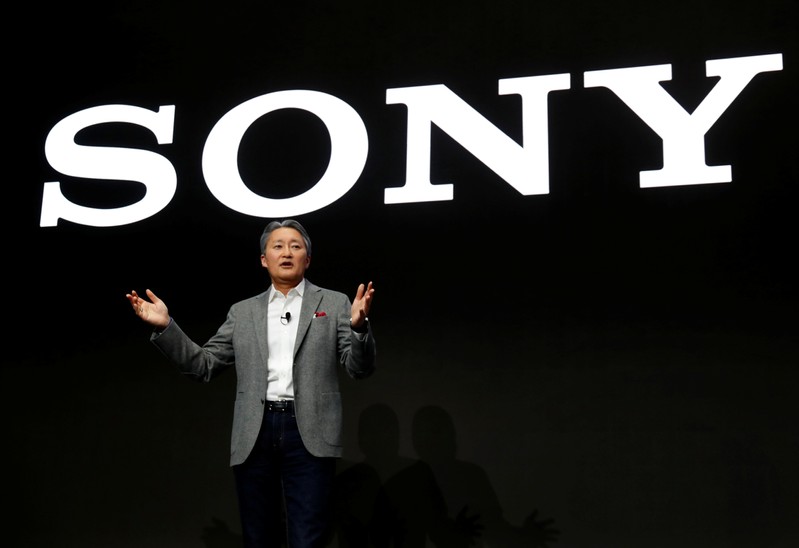 Kazuo Hirai, president and CEO of Sony Corporation, speaks during a news conference at the 2018 CES in Las Vegas