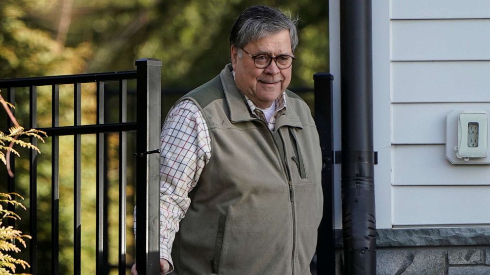 Attorney General William Barr leaves his house in McClean, Va., March 24, 2019.